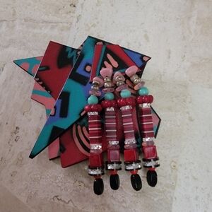 Vintage Kris Nuschke Colorful Brooch